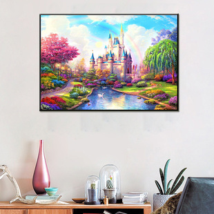 Cross-border dedicated DIY Diamond painting landscape series point Diamond Cross Stitch Decorative painting full diamond factory direct sales