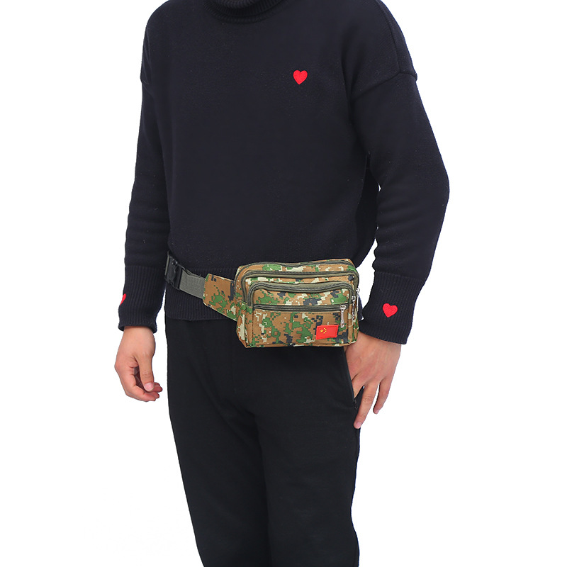 2019 New Outdoor Sports Camouflage Belt Men's And Women's Multi-Functional Large Capacity Wear-Resistant Wallet Nylon Cloth Cash Register Bag Application Scenario