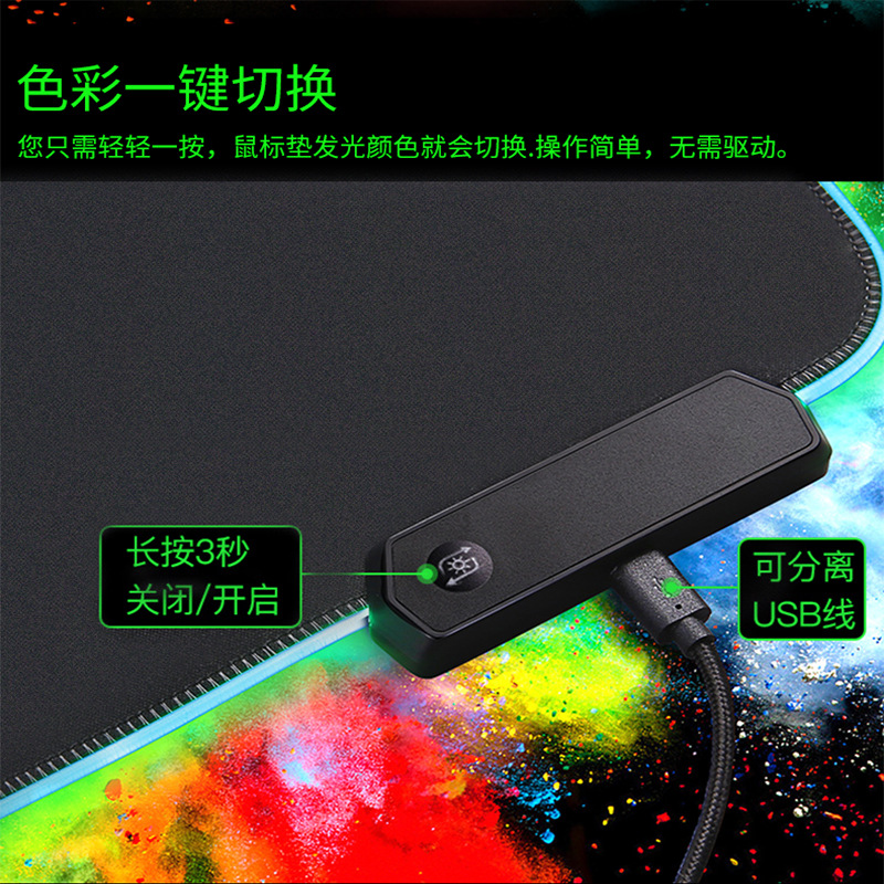 LED Light-emitting Mouse Pad RGB Gaming Game Office Pad Cross-border E-commerce Exclusively For EABY Amazon Explosion