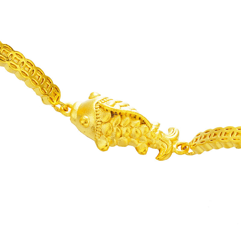 Vietnam chapado en oro 24 Goldfish lingote pulsera en línea mujer imitación joyería de oro Latón chapado 24K joyería de oro al por mayor