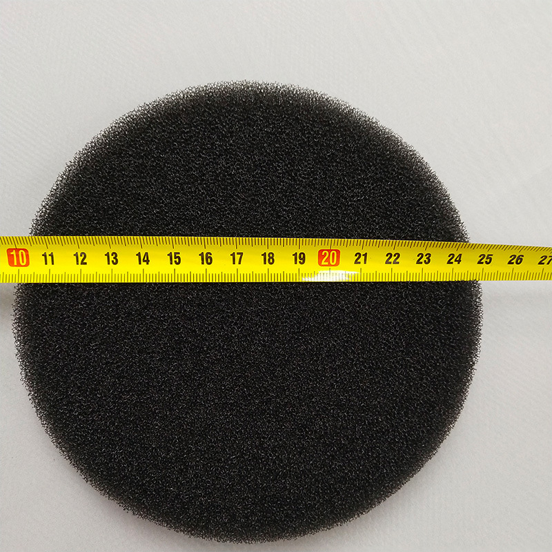 支持定制 黑色细孔网状海绵圆形片大号直径150mm水净化海绵垫片