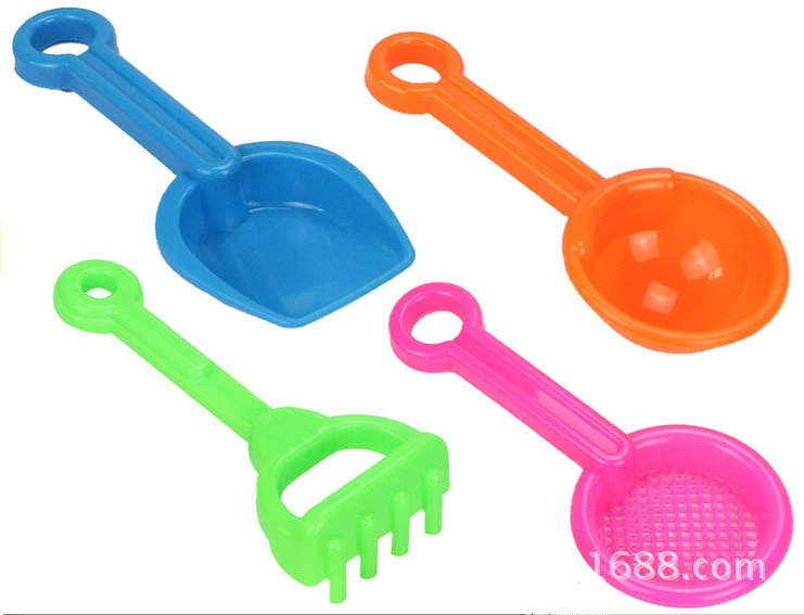14 см длинные пляжные игрушки четыре смешанных инструмента для копания песка Лопата для песка песочные часы ложка для песка грабли Подарочные Подарки