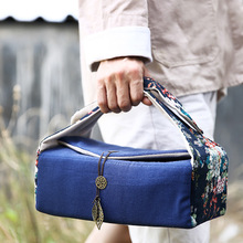 厂家棉麻茶具布袋收纳袋子茶壶茶杯套装布袋便携旅行户外手提布包