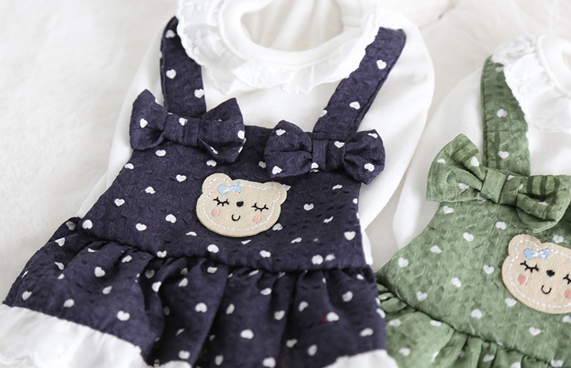 小猫桃心背带裙