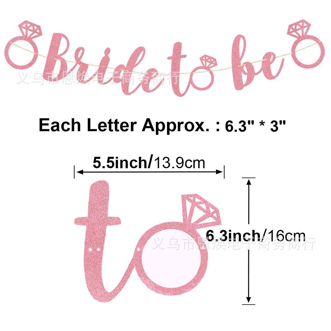 Glittery Letters BRIDE TO BE B