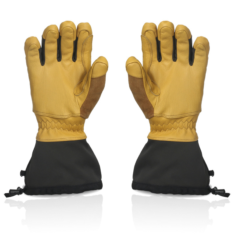 真皮滑雪手套美棉3M高透防水套滑雪手套