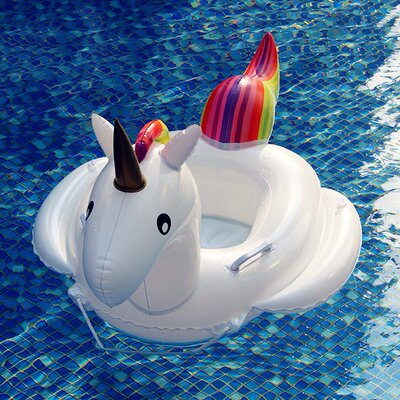 Children love handles PVC inflation unicorn Seat ring baby inflation Seat ring thickening Swimming Armpit circle