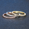 Jewelry, zirconium, ring, European style, diamond encrusted, three colors, micro incrustation, wholesale