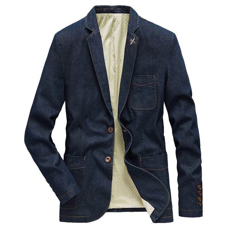 2019 traje transfronterizo nuevo traje de mezclilla casual para jóvenes Chaqueta de traje de talla grande suelta chaqueta de moda casual