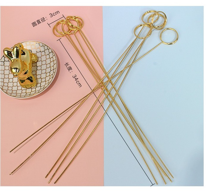 Korean Metal Gold-plated card Clip flower Packaging Materials Bouquet of flowers card