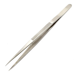 18cm Toothed Friction Anti-Slip Tweezers Extended Stainless Steel Tweezers High Hardness Clip Tool for Phone Repair