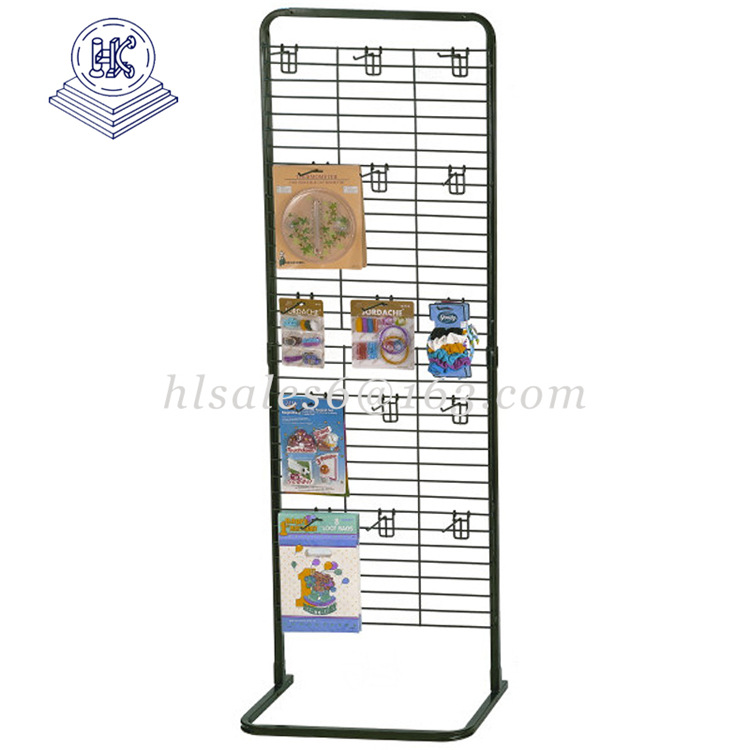 礼物卡包挂架，站立式零食促销铁线架含挂钩 背板式，挂网货架