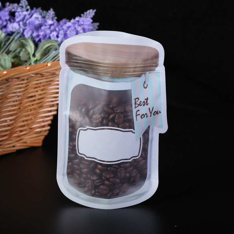 创意新款梅森瓶袋 食品自封袋塑料 水袋收纳袋瓶子造型规格定制