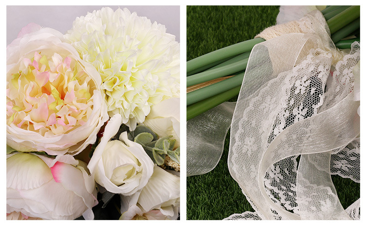 European and American creative wedding bouquets in outdoor style, realistic wedding bouquets for brides, wholesale of wedding supplies detail image 3