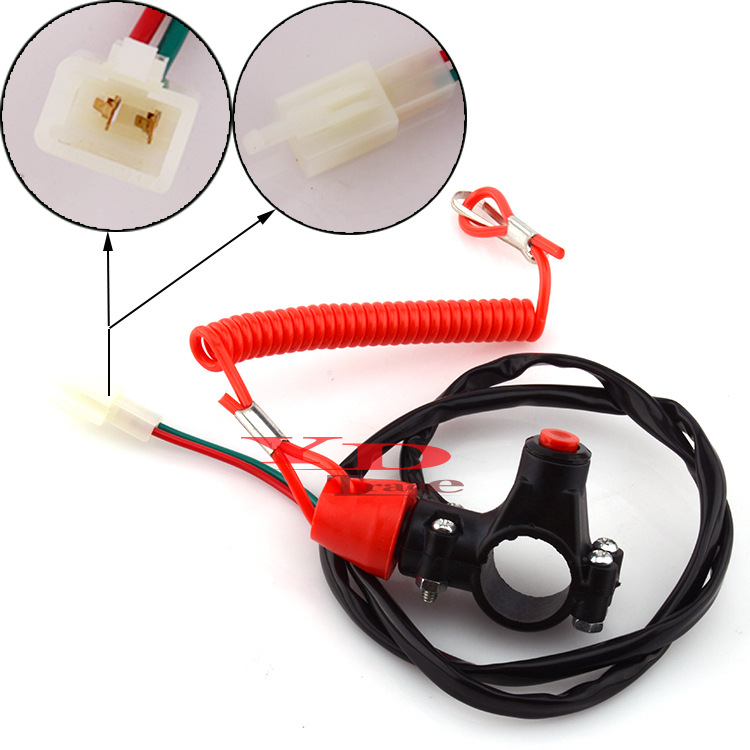 Spring Single Flameout Switch Wholesale Atv Beach Bike 49Cc Mini Sports Car Emergency Stop Flameout Switch