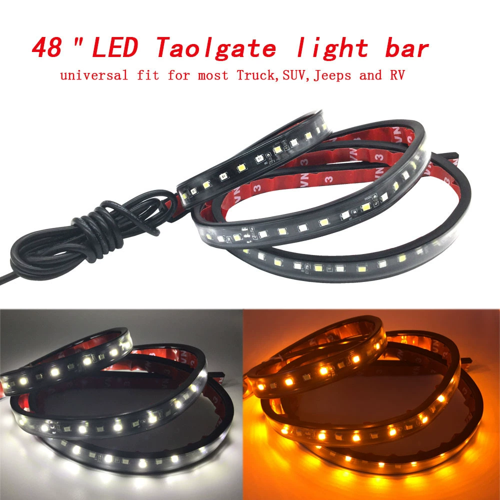 Новый пикап 48 дюймов желтый свет крыши высокий стоп-сигнал задний фонарь атмосферный свет предупреждающий свет дневной ходовой свет