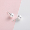 Silver needle from pearl, earrings, silver 925 sample, simple and elegant design