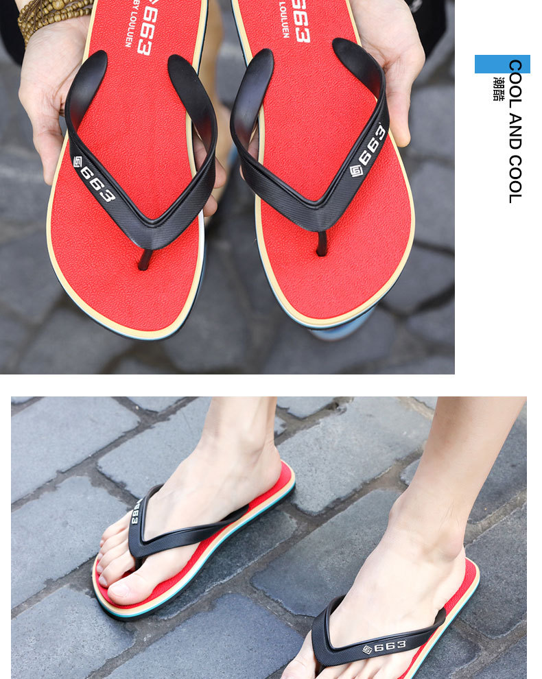 Wholesale of Lu 'an cross-border men's flip-flops, summer anti-slip rubber casual beach slippers, men's export cool slippers undefined