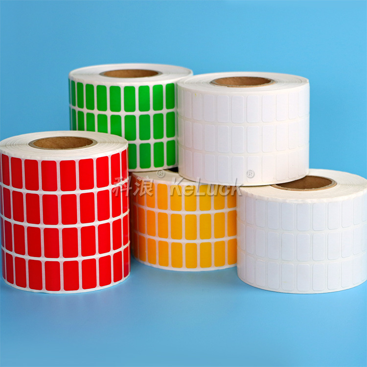 彩色铜版条码纸 现货 彩色条形码打印标签 铜版不干胶印刷再打印