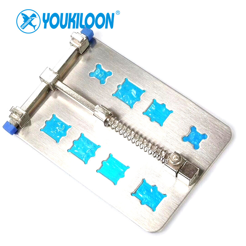 全金属 手机维修卡具带IC芯片除胶凹槽主板维修固定加厚卡具