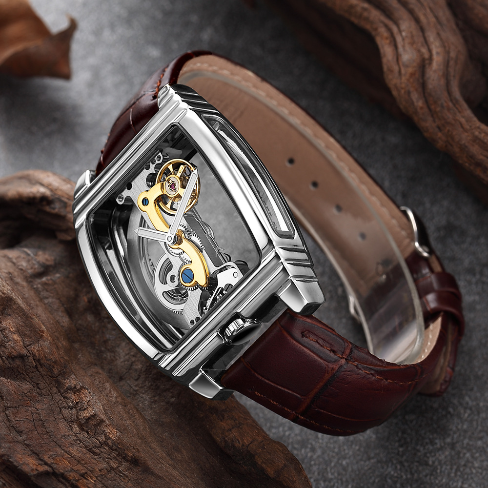 Shenhua Automatic Mechanical Watch For Men Hollow-out Design_voghion.com