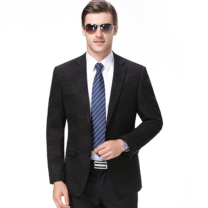 春秋羊毛西服男外套春季 修身商务男正装礼服西装休闲单西中年潮