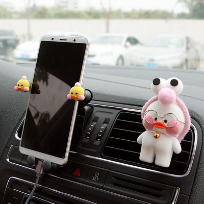 Car-mounted cute grinning expression mobile phone bracket Cartoon outlet clip-on gravity support navigation frame