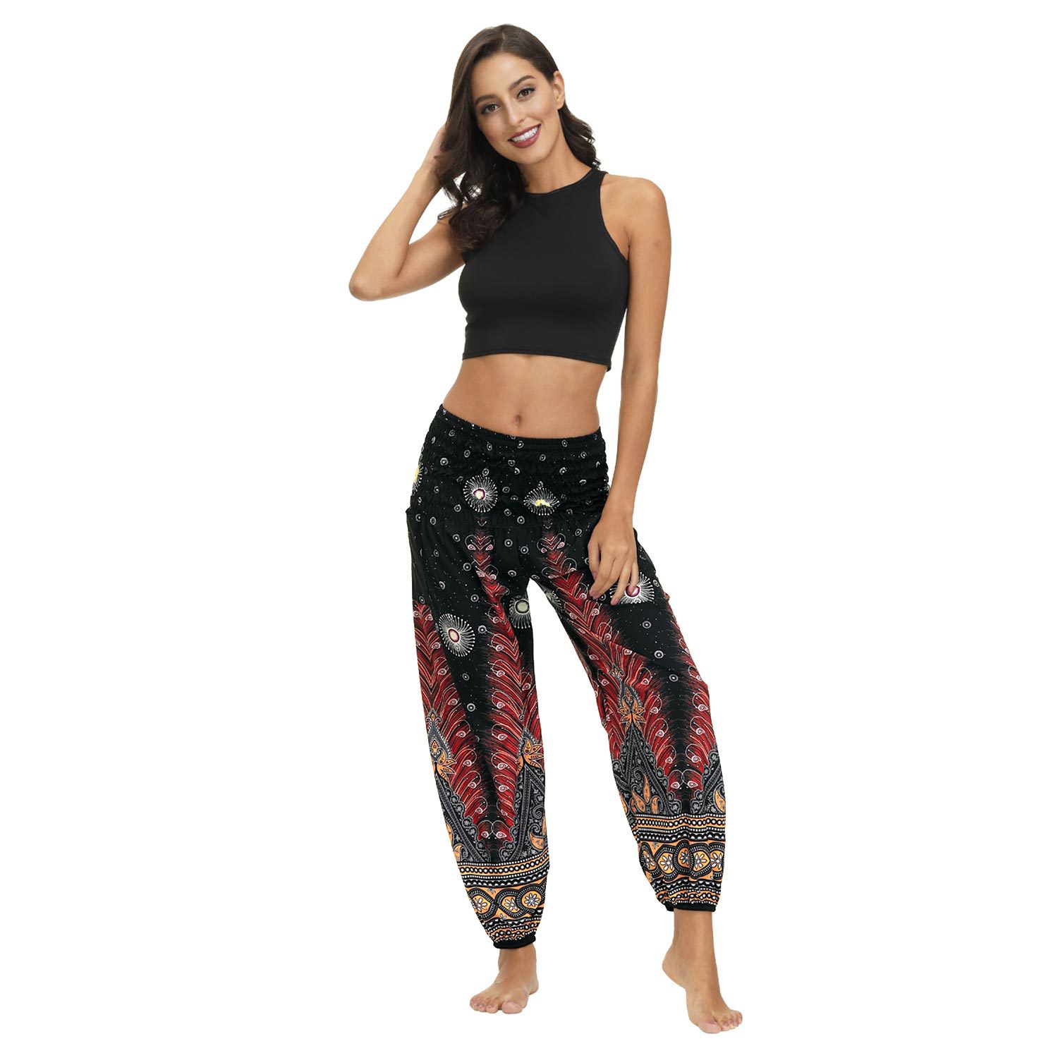 Hot Digital Printing Seaside Loose Belly Dance Ethnic Casual Pants - Pants - Uniqistic.com