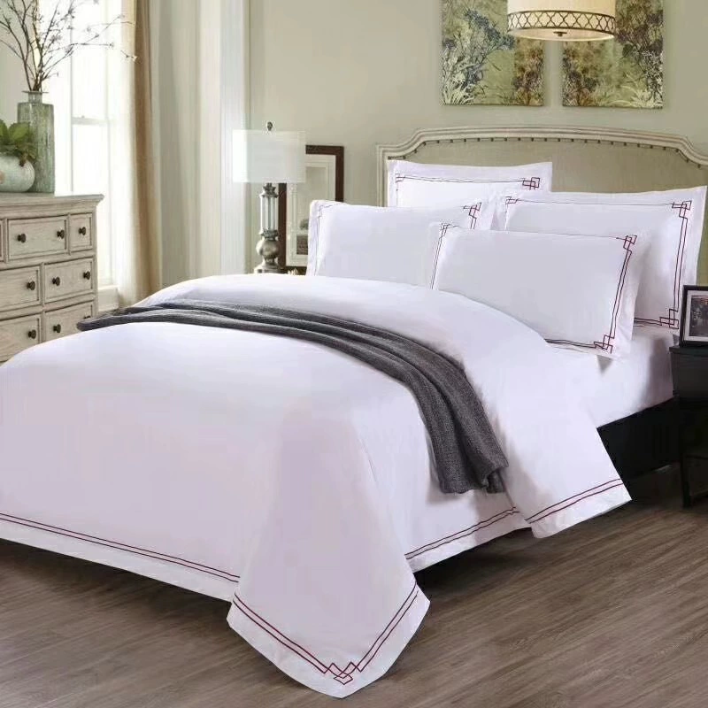 [Заказной оригинал из Китая Cotton Hotel Bedding набор простыней пододеяльников из льна]