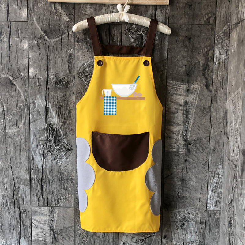 Delantal de mano borrable impermeable toalla de mano bata casa cocina a prueba de aceite moda coreana adulto cintura creativa personalizada