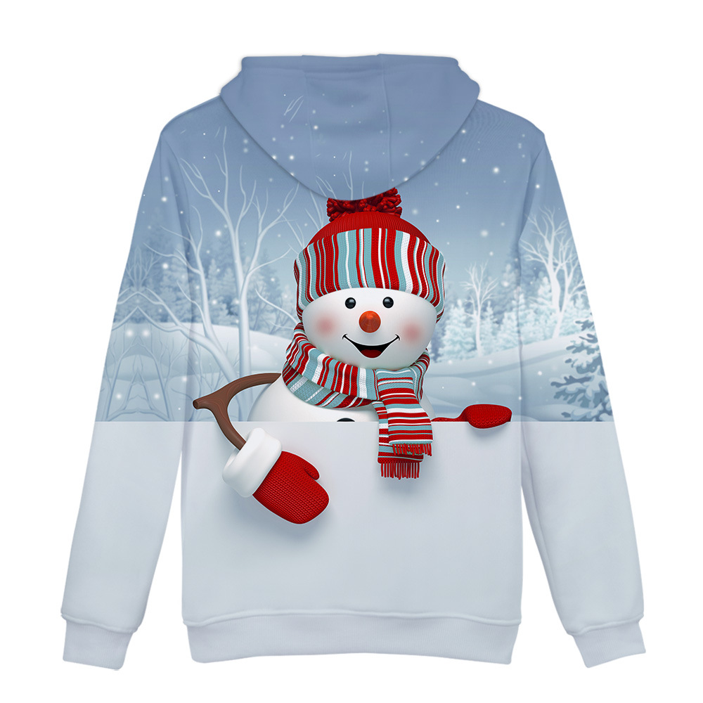 Pull à capuche Noël 3D bonhomme de neige - Ref 3423547 Image 141