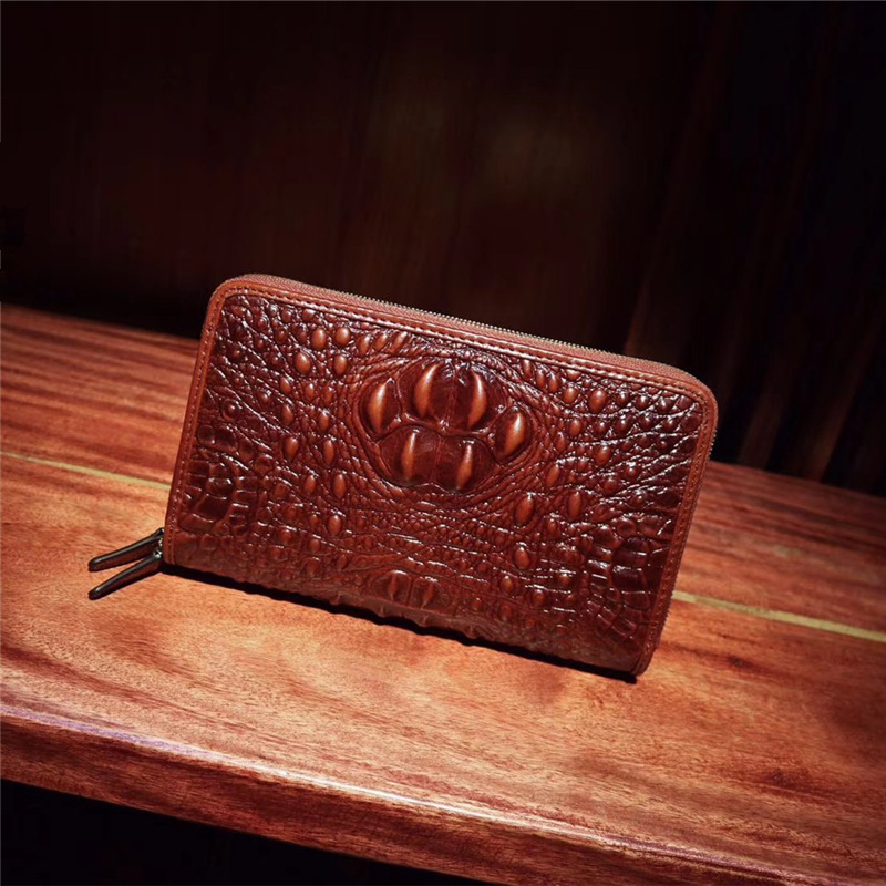 Recluse 2021 new pattern genuine leather man clutch bag Crocodile print have more cash than can be accounted for Wallet High-capacity cowhide mobile phone Bag