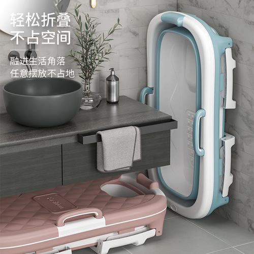 Manufacturer wholesale folding plastic bathtub, adult large bathtub, sit-down household bathtub, bathtub