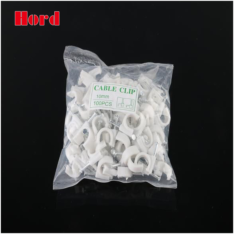 10mm塑料袋装 线卡固定器 钢钉电线卡钉网线电话线钉线卡扣墙钉