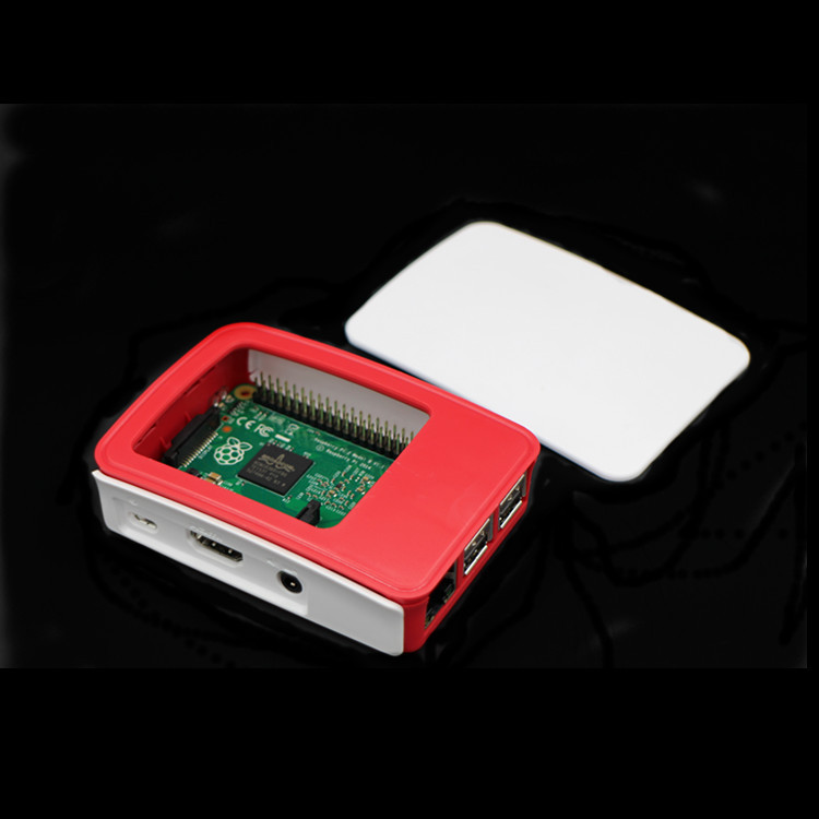 树莓派 raspberry pi塑料 Raspberry Pi Case 红白色3代B+外壳