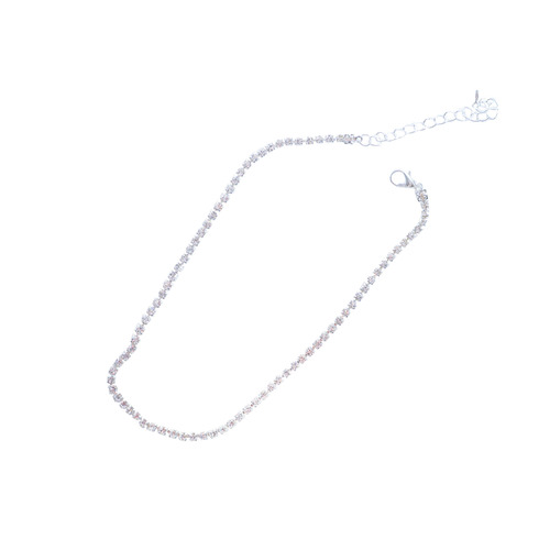 Amazon European and American-style jewelry: Ins bellahadid-inspired zircon-studded sparkling choker necklace – clavicle-length chain.