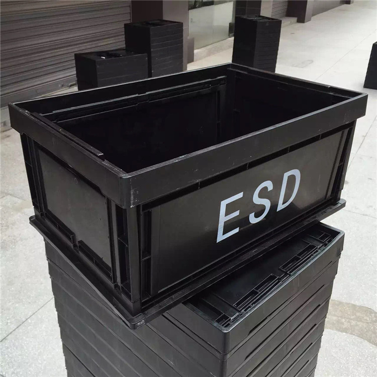 珠海塑料折叠周转箱647*443*345塑料周转箱 江门防静电塑料周转箱