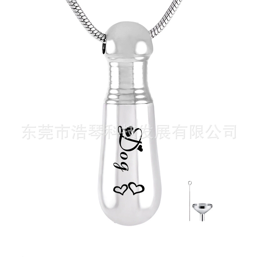 Европейская и американская мода флакон духов памятные ПЭТ пепел ожерелье Любовь пепел банку кулон кремации ювелирные изделия
