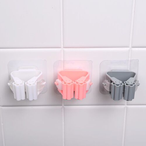 Mop rack, punch-free, mop clip, mop hook, bathroom rack, powerful wall-mounted storage, load-bearing kitchen