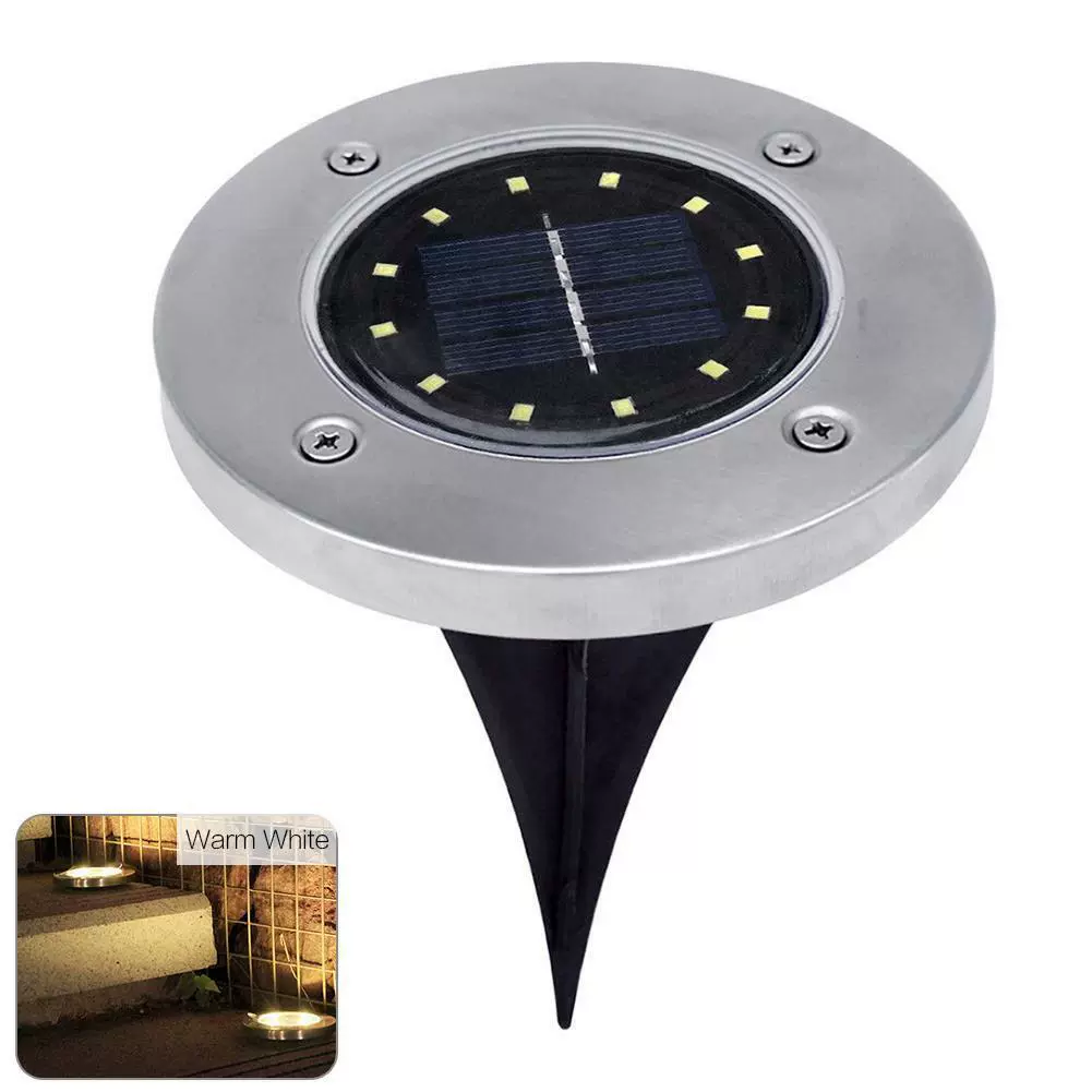 12LED солнечный свет, 12 светодиодов диск свет Amazon