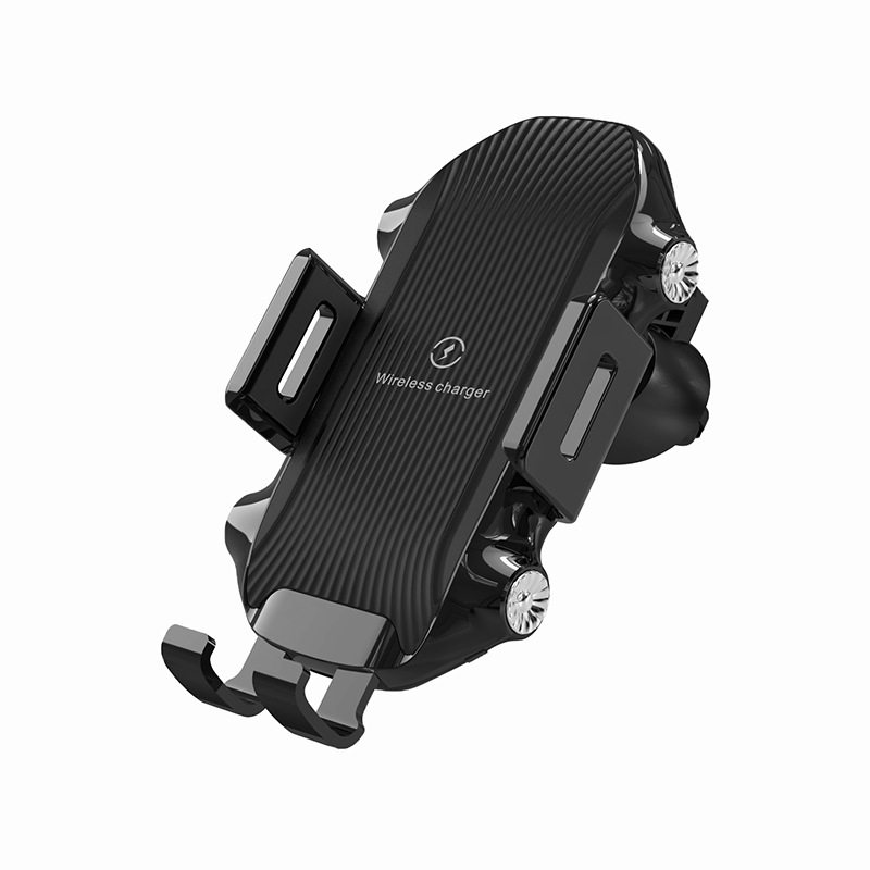 厂家新款私模QI无线充 手机支架15W快充智能感应马达车载无线充