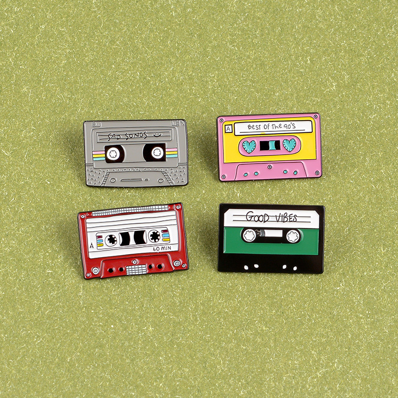 Alloy Material Retro Pin Cartoon Tape Alloy Plating Unisex Brooches