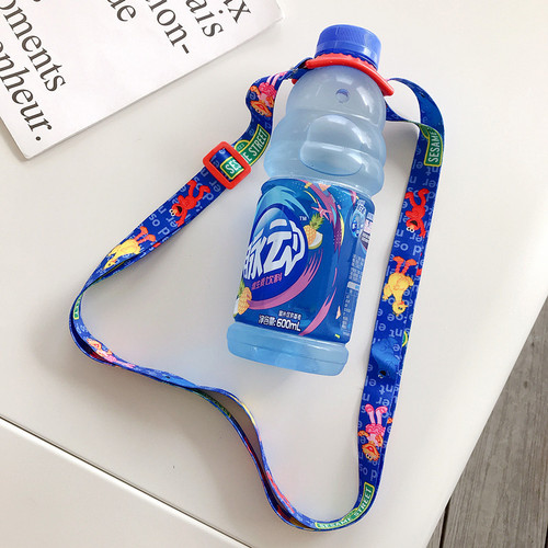 Beverage bottle lanyard, adult kettle strap, portable water bottle buckle to hang mineral water, children's long diagonal rope