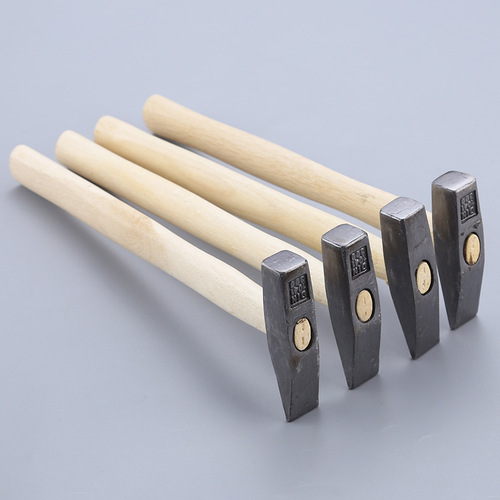 Wholesale Lambo Road No. 45 steel fitter's hammer construction electrician flat head hammer 200g labor-saving wooden handle fitter's hammer