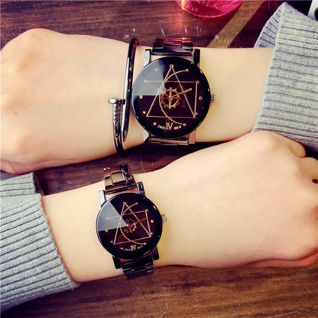 Compass wheel gear steel band Men's Watch wish couple quartz watch non mechanical watch wholesale