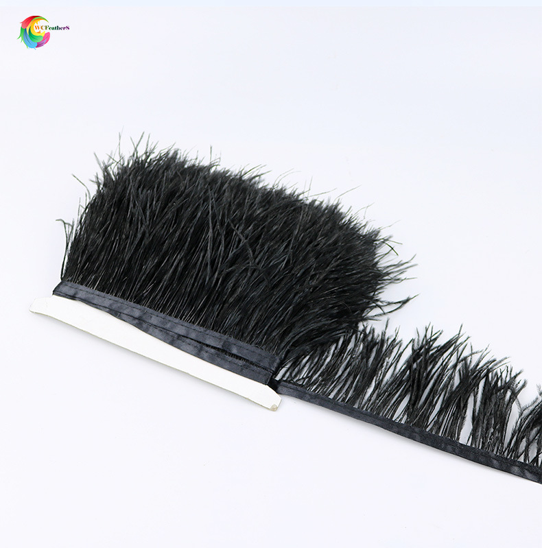 厂家直销8-10CM鸵鸟毛布边羽毛花边服装用羽毛新品跑量款1米起详情图20