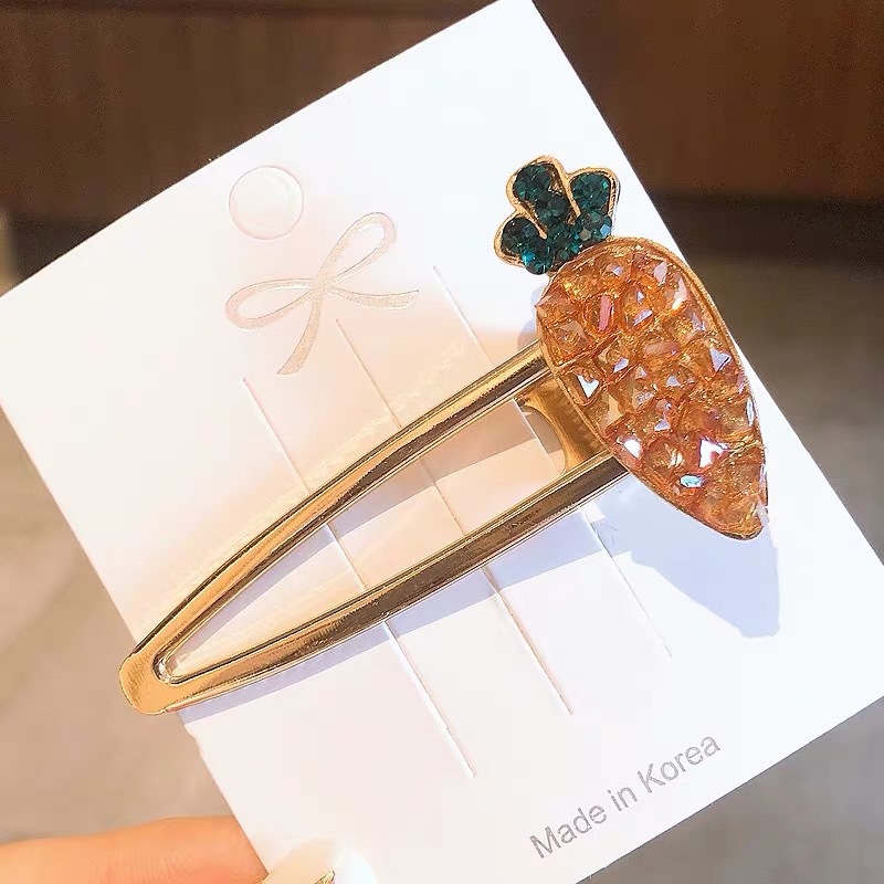 Cute Style Cute Women's Fruit Crystal Hair Clip