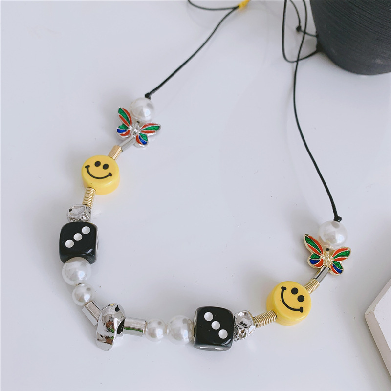 Sweater Chain Braid Smiley Cartoon Clavicle Chain display picture 6