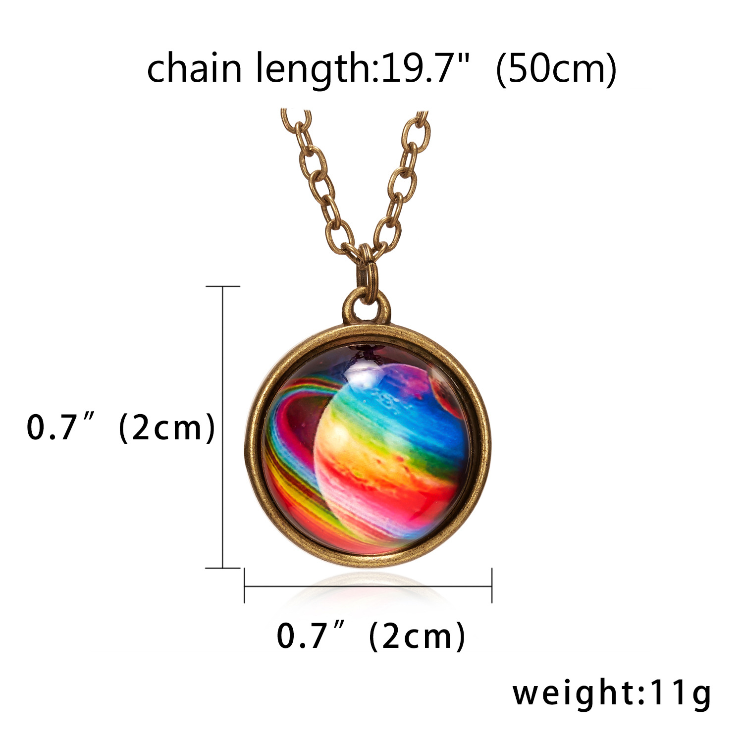 Fashion Starry Sky Alloy Plating Glass Unisex Necklace