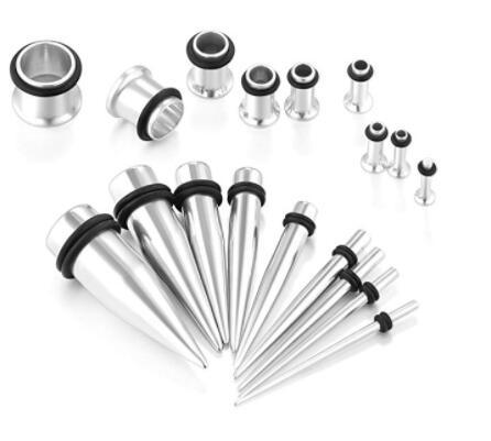 36-Piece Stainless Steel Cone Auricle Piercing Jewelry Set, Pointed Cone Earrings for Men Women detail image 7